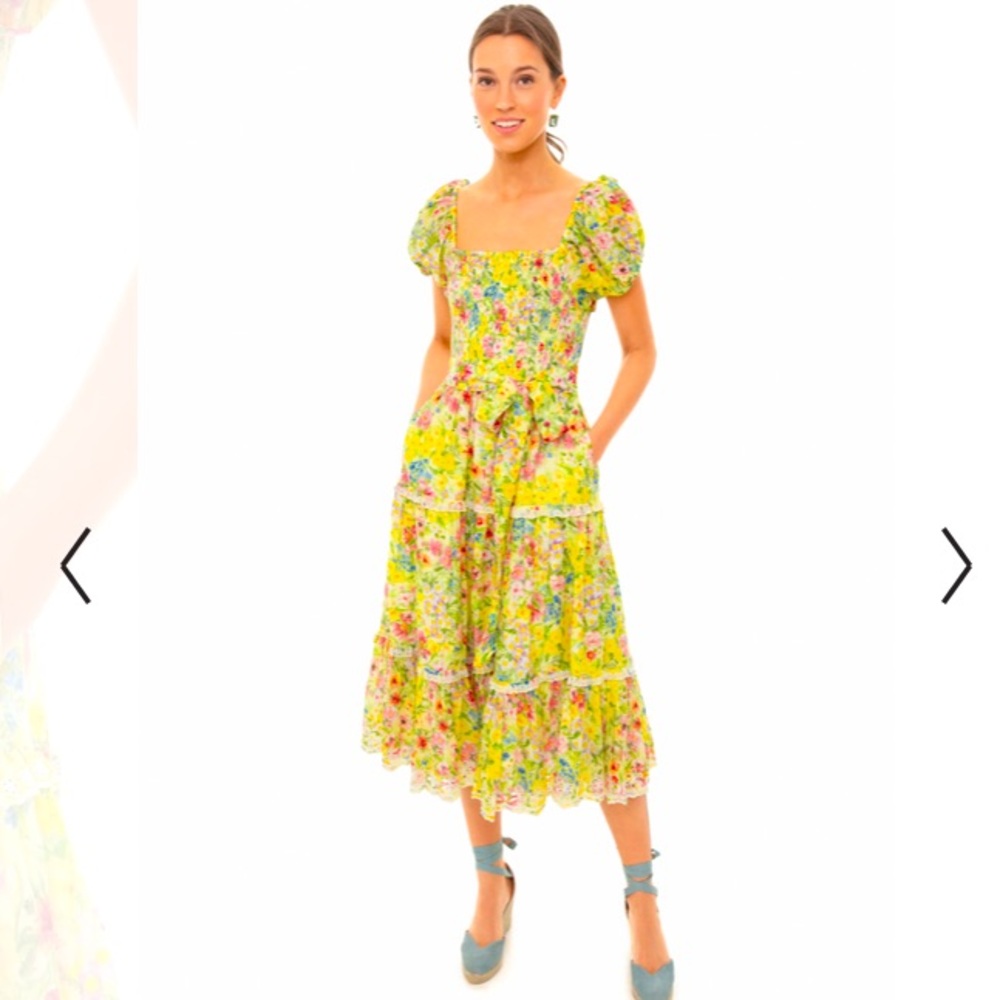 LoveShackFancy Masie Midi Dress